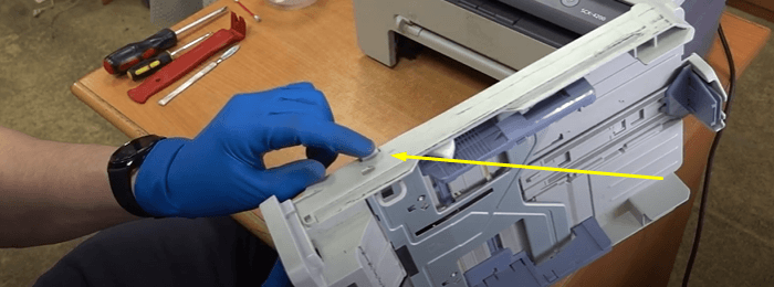 Как вытащить замятую бумагу из принтера самсунг scx 4300